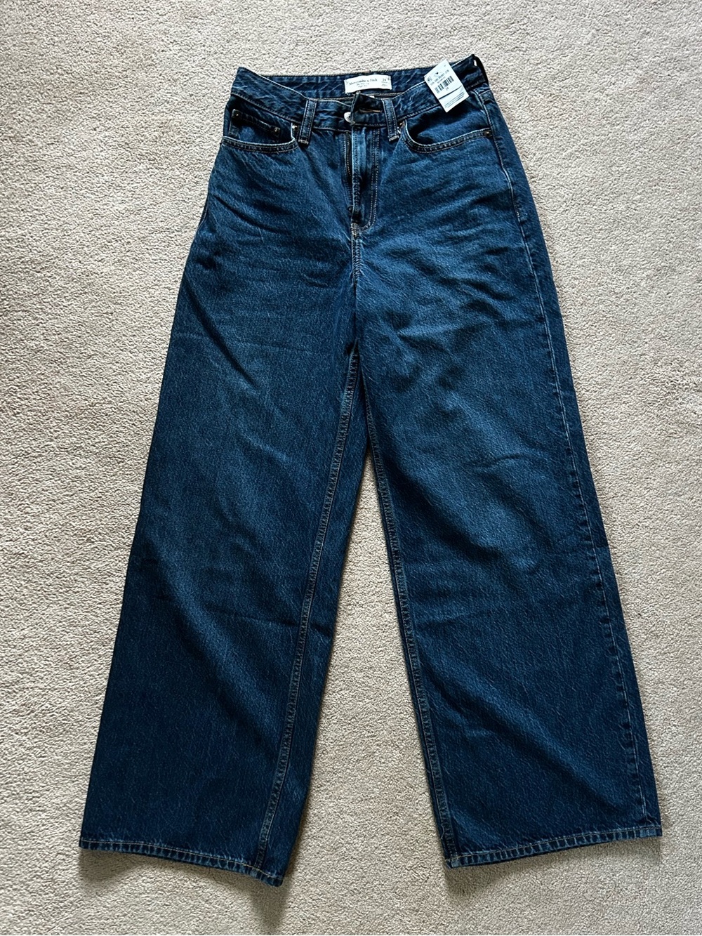NWT Abercrombie & Fitch Blue Wide-Leg Jeans